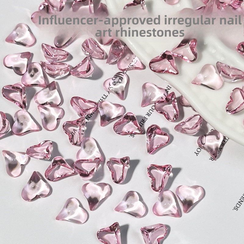Nail Art Lotso - 50 szt. Błyszczące serduszka do zdobienia