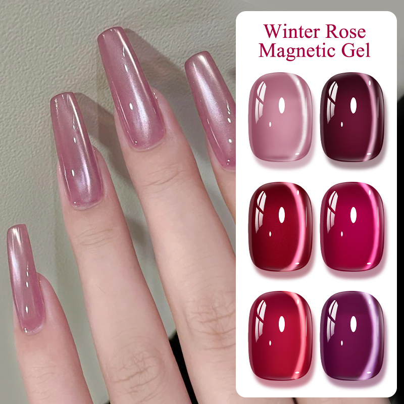 Nail Art Valentines Day - Różowy Zimowy Różowy Lakier Hybrydowy do