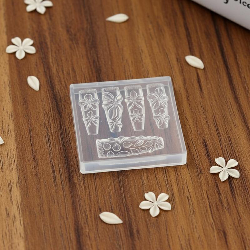 Nail Stamping Plate - Wielorazowa silikonowa forma do zdobienia paznokci,