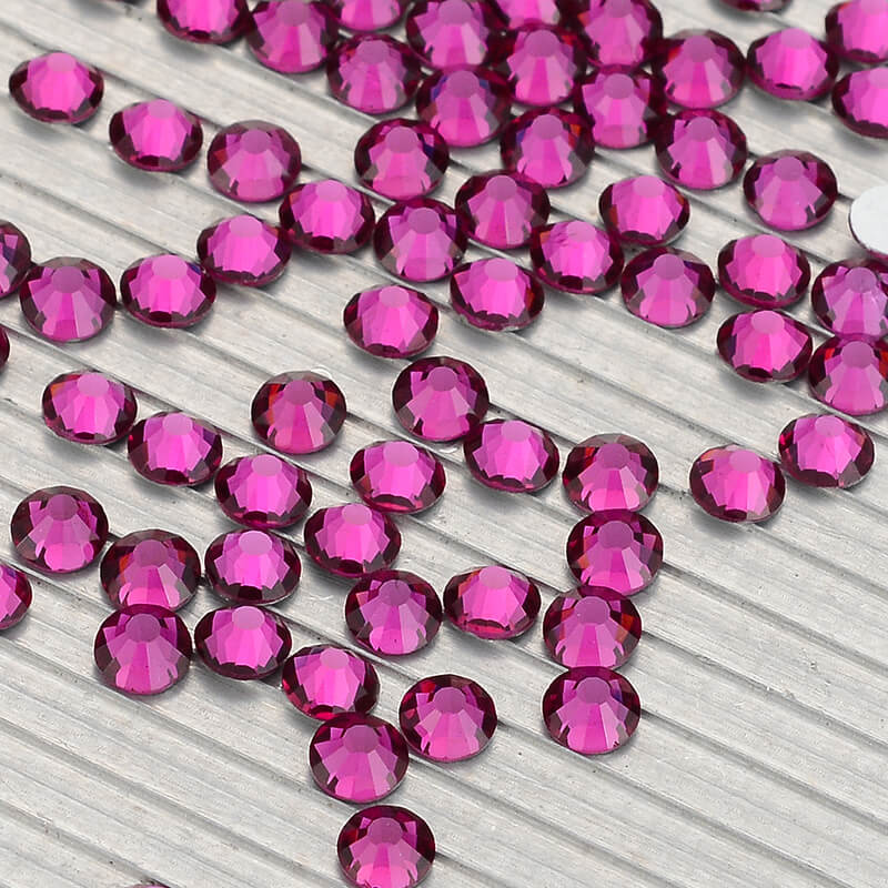 Nail Art Fuchsia - Fuchsia jasny SS3-SS50 szkło kryształowe nie