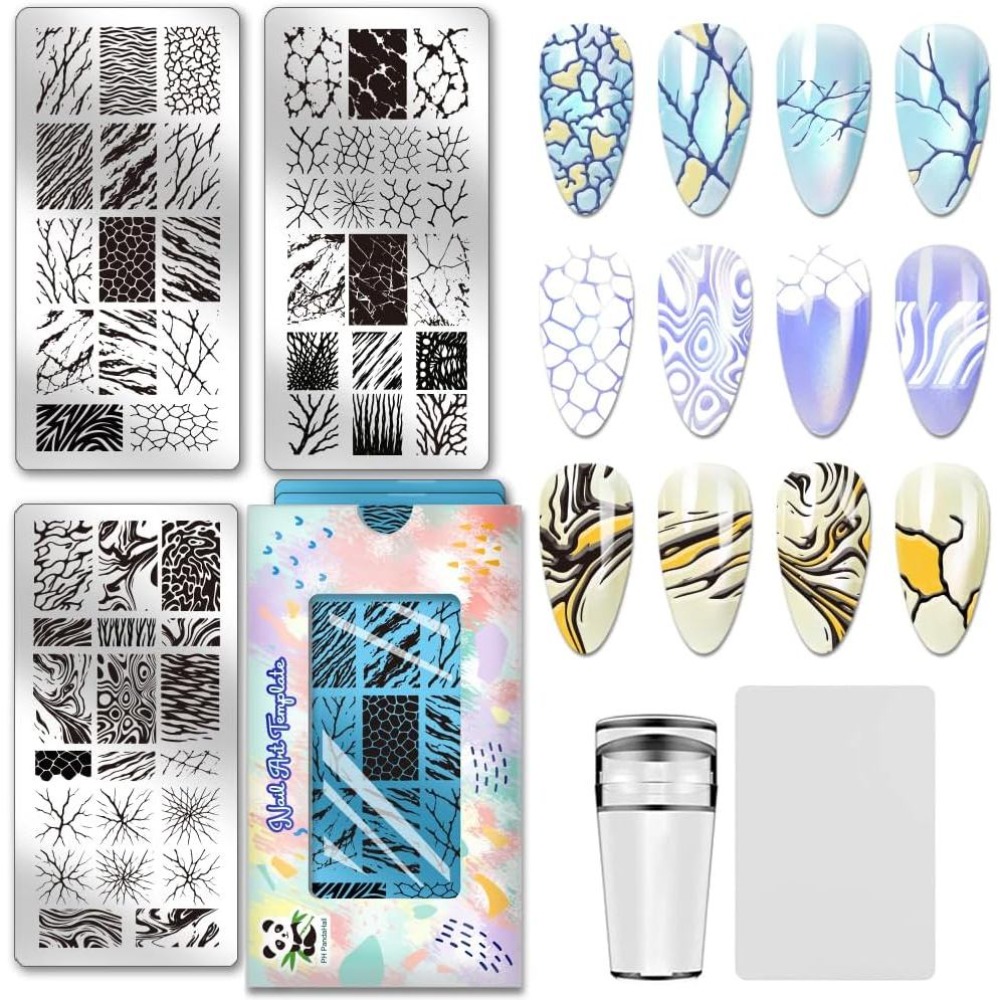 Nail Stamping Plate - 3 szt. płytek do stemplowania paznokci