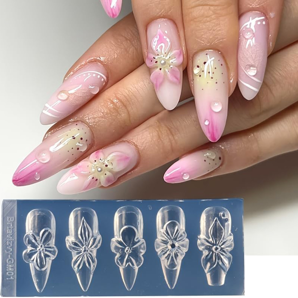 Nail Art Elegant - Silikonowe formy 3D do zdobienia paznokci