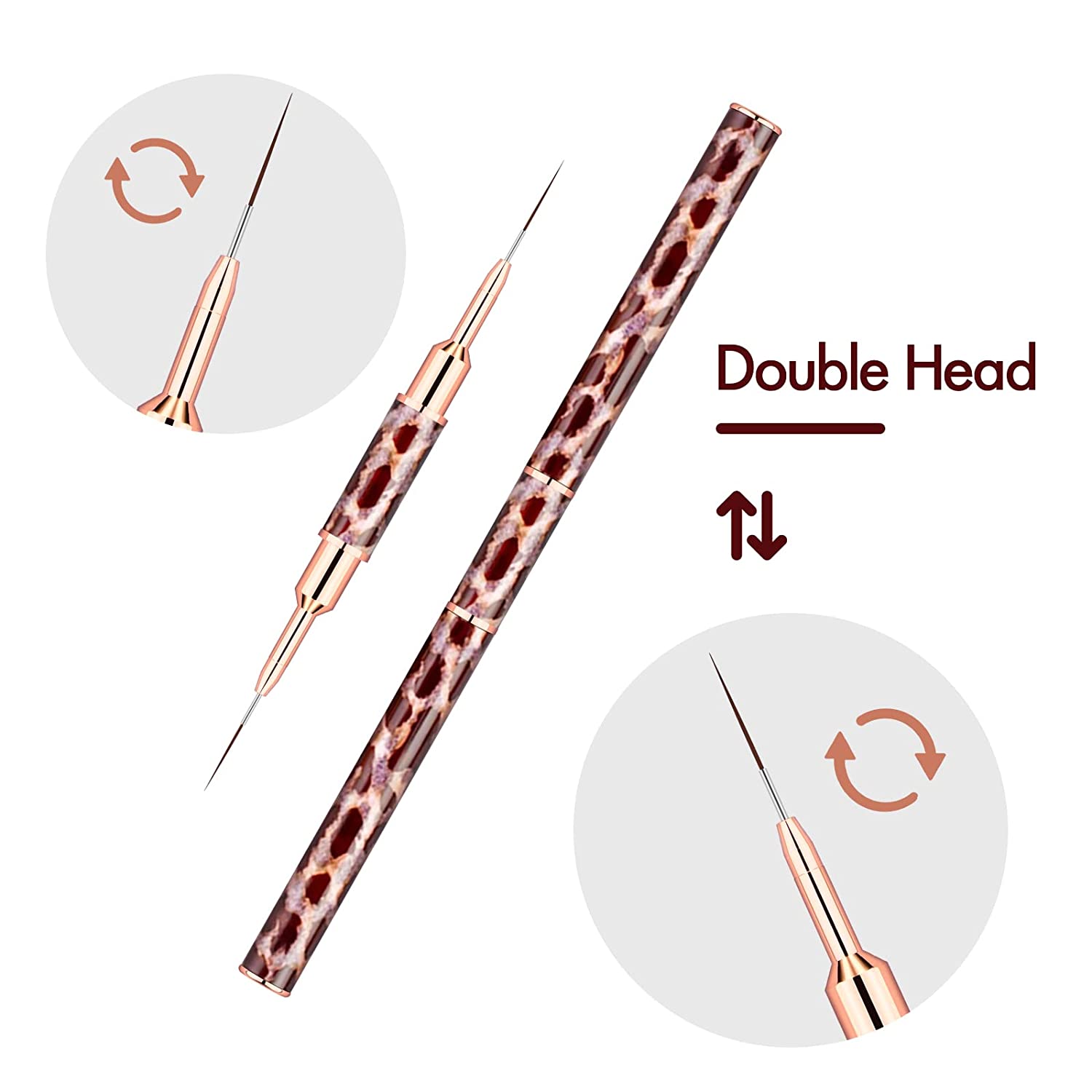 5-25mm Leopard Print Pędzle do – Nail Art Brush Set recenzja i cena