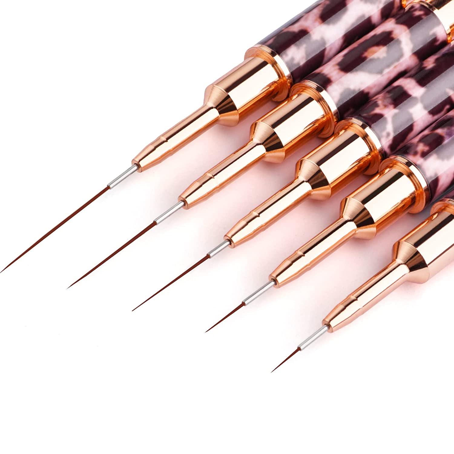 5-25mm Leopard Print Pędzle do – Nail Art Brush Set recenzja i cena