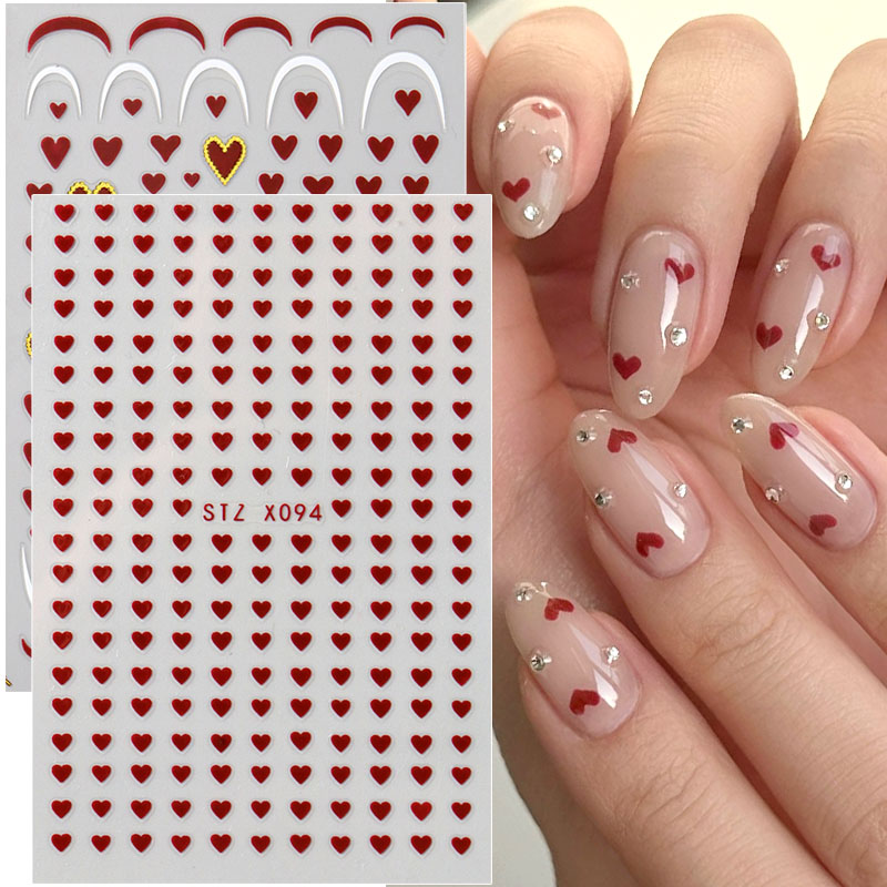 2 szt. Mini Naklejki na Paznok – Nail Art Valentines Day recenzja i cena