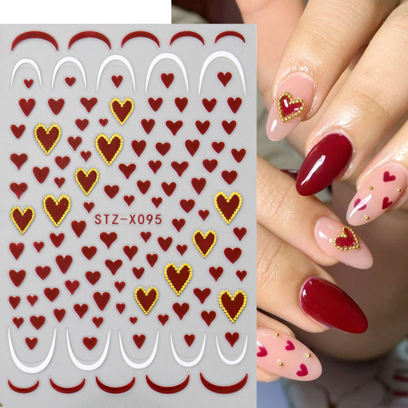 2 szt. Mini Naklejki na Paznok – Nail Art Valentines Day recenzja i cena