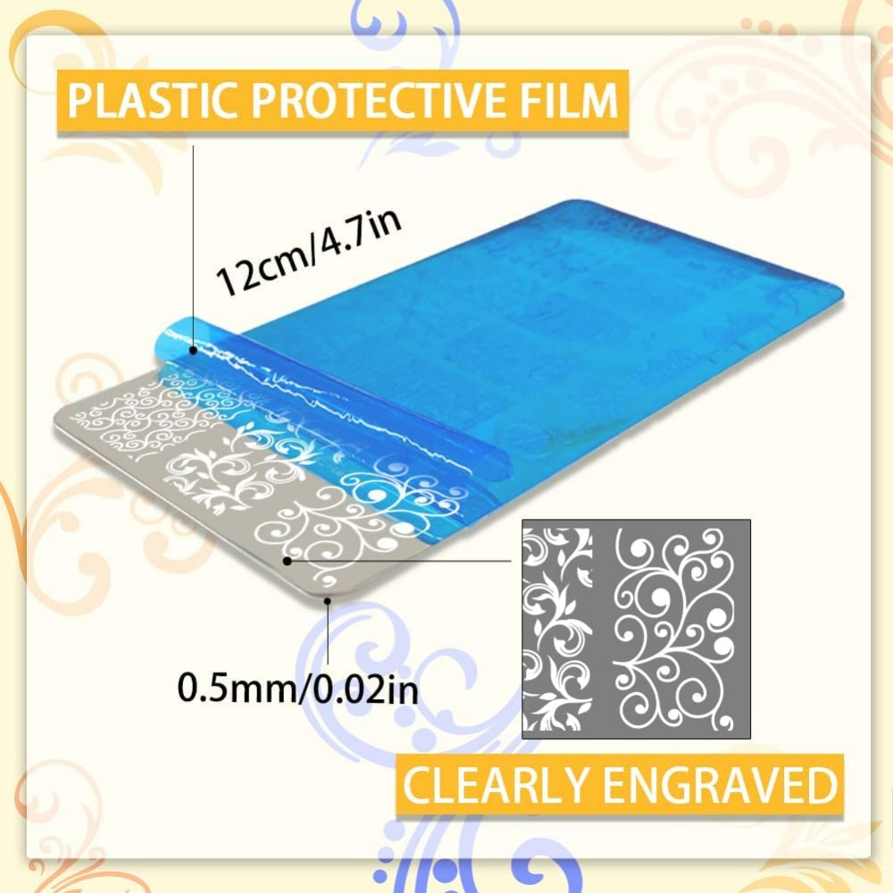3 szt. Wzór wirowy szablony do – Nail Stamping Plate recenzja i cena
