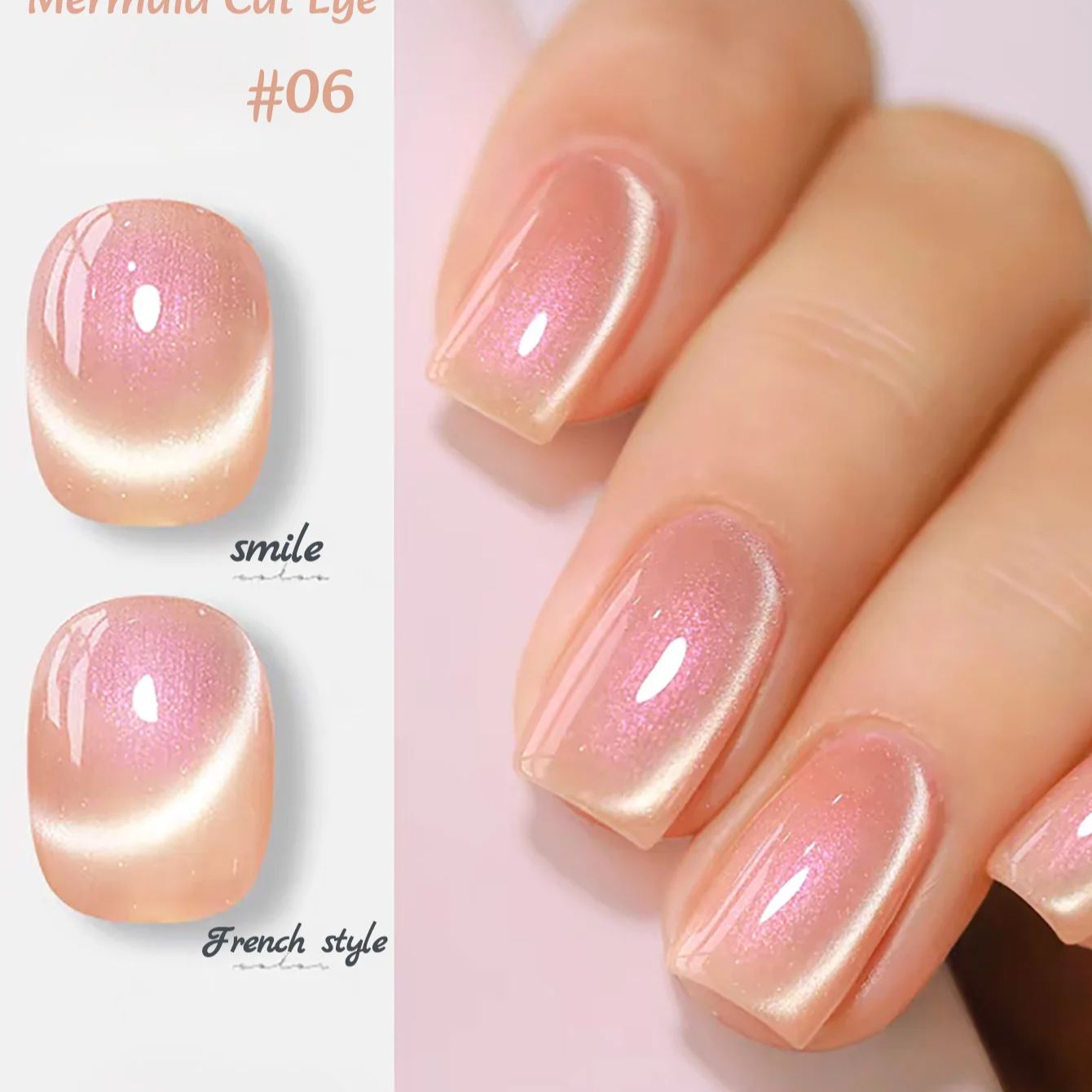 1 szt. ZH Letni Uroczy Lakier  – Nail Art Cat Eye Pink recenzja i cena