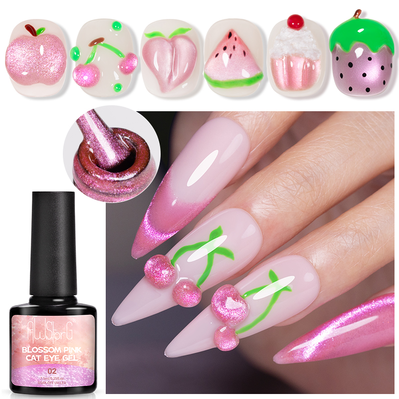 AWStorG 7.5ML Flash Pure Lust  – Nail Art Cat Eye Pink recenzja i cena
