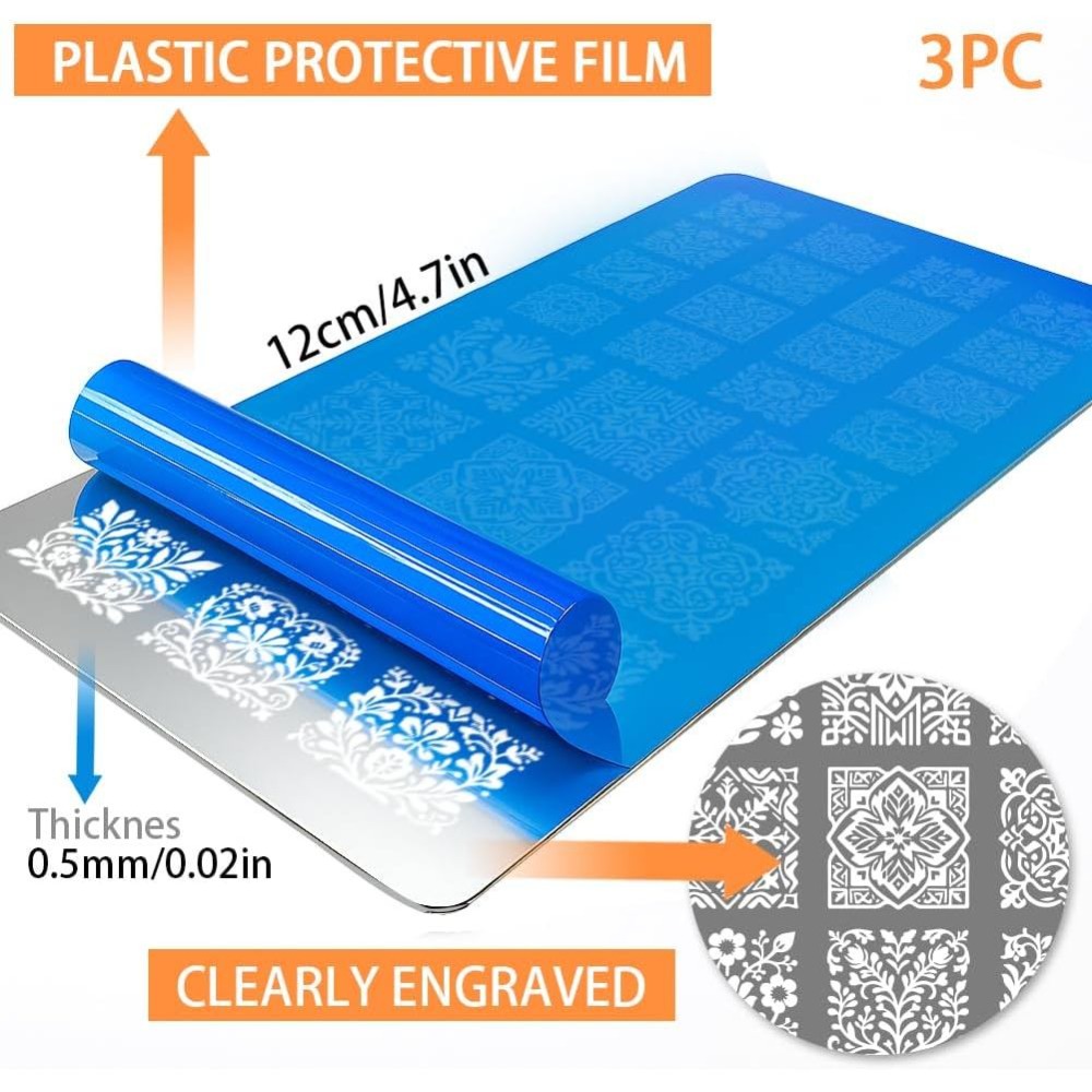 3 szt. płytka do stemplowania  – Nail Stamping Plate recenzja i cena