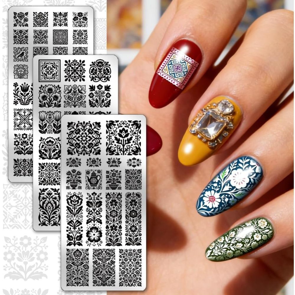 3 szt. płytka do stemplowania  – Nail Stamping Plate recenzja i cena