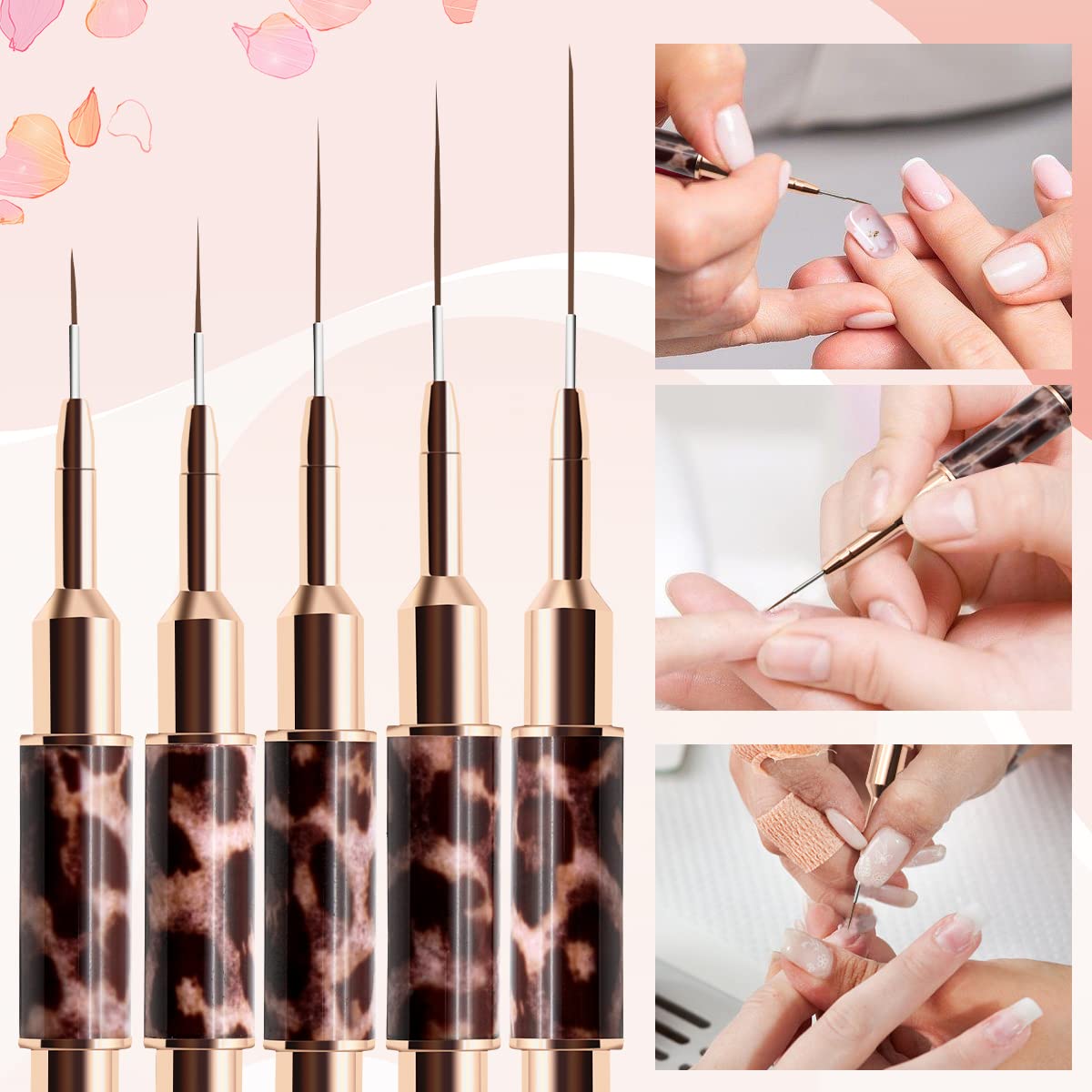 Pędzel do paznokci, 5 szt. Dwu – Nail Art Brush Set recenzja i cena