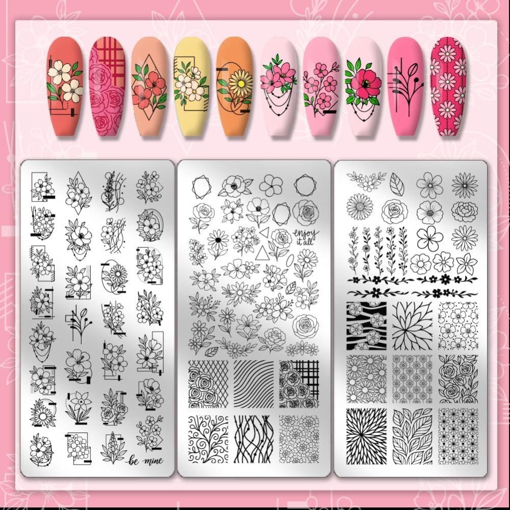 3 szt. płytka do stemplowania  – Nail Stamping Plate recenzja i cena