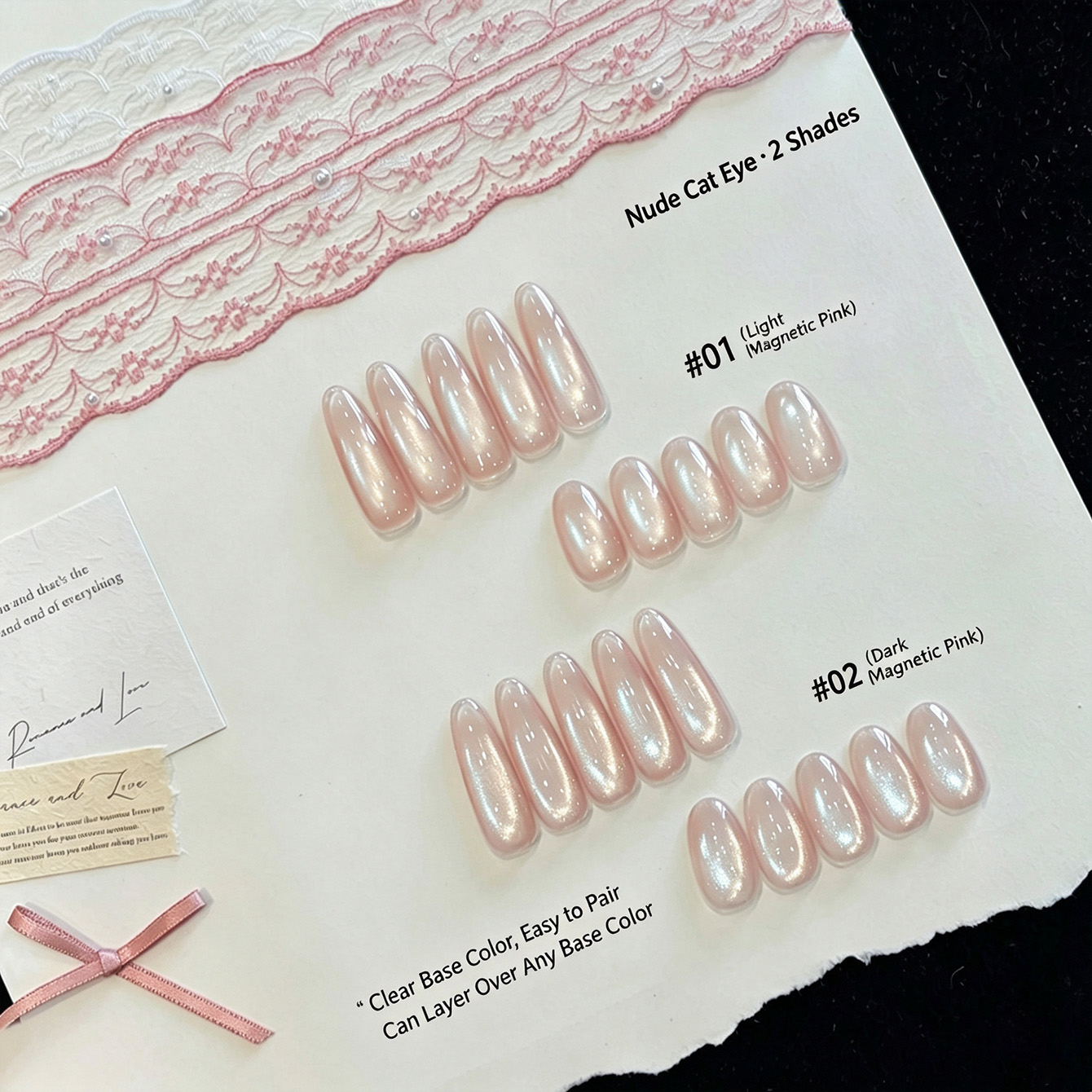 2-kolorowy przezroczysty różow – Nail Art Cat Eye Pink recenzja i cena