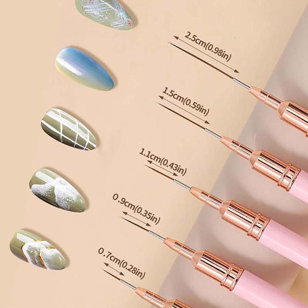 Zestaw 5 pędzli do zdobienia p – Nail Art Brush Set recenzja i cena