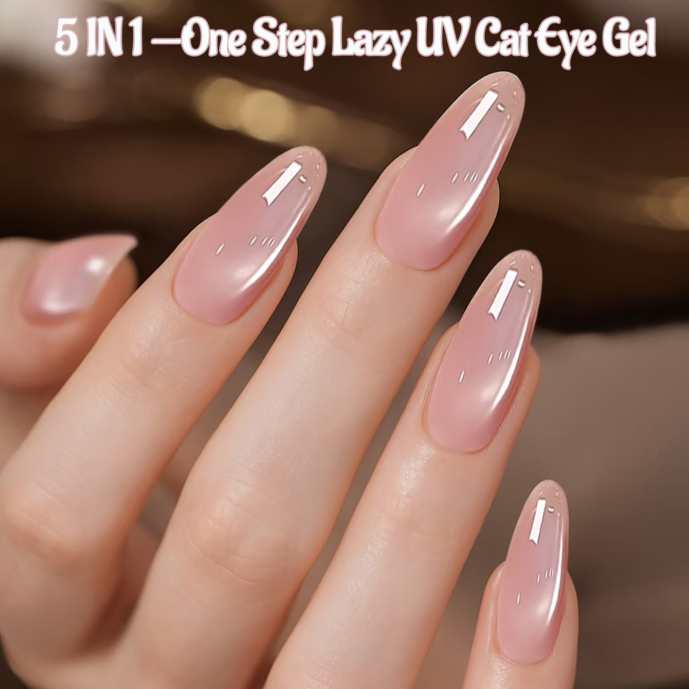 1 szt. PSK Ice Transparent Pin – Nail Art Cat Eye Pink recenzja i cena