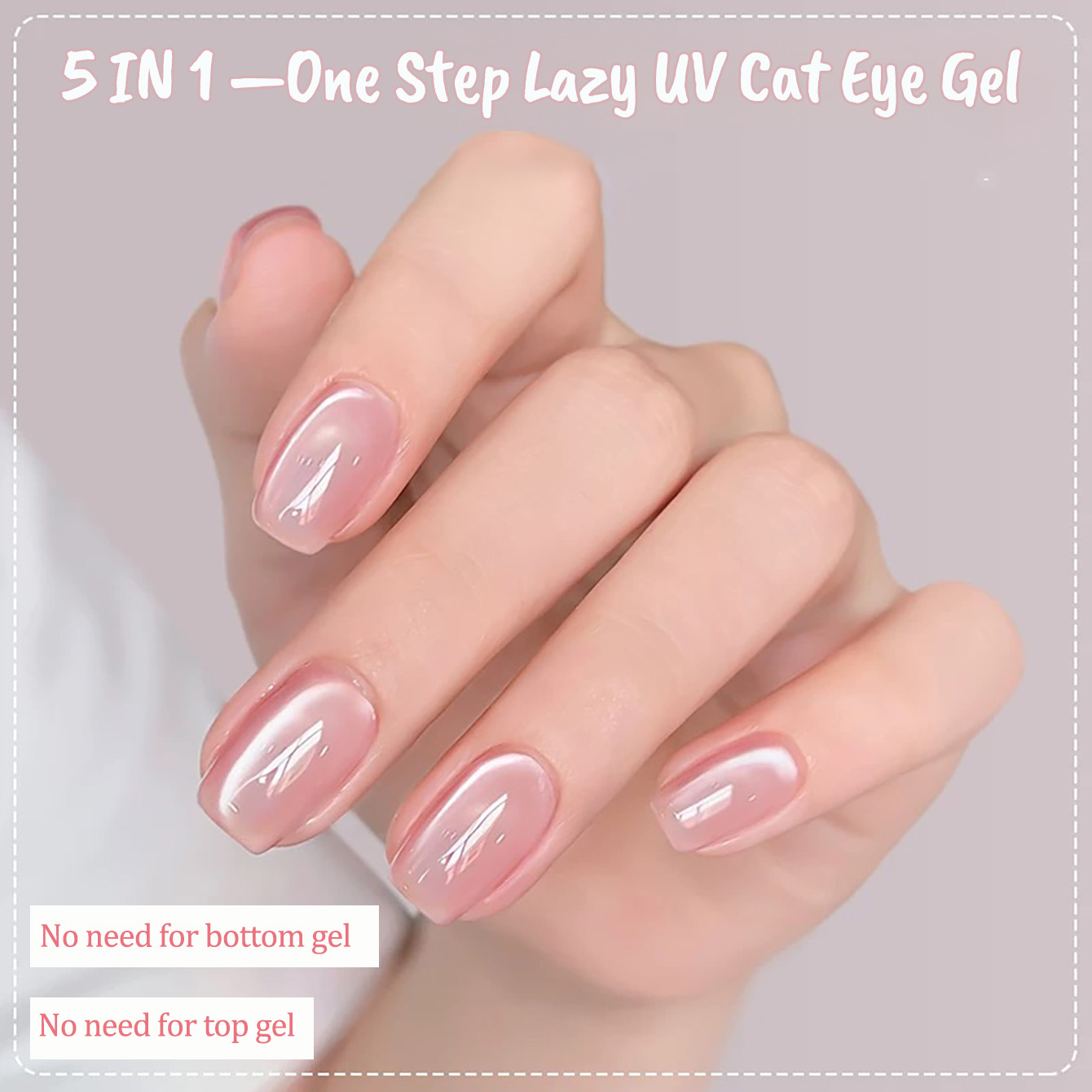 1 szt. PSK Ice Transparent Pin – Nail Art Cat Eye Pink recenzja i cena