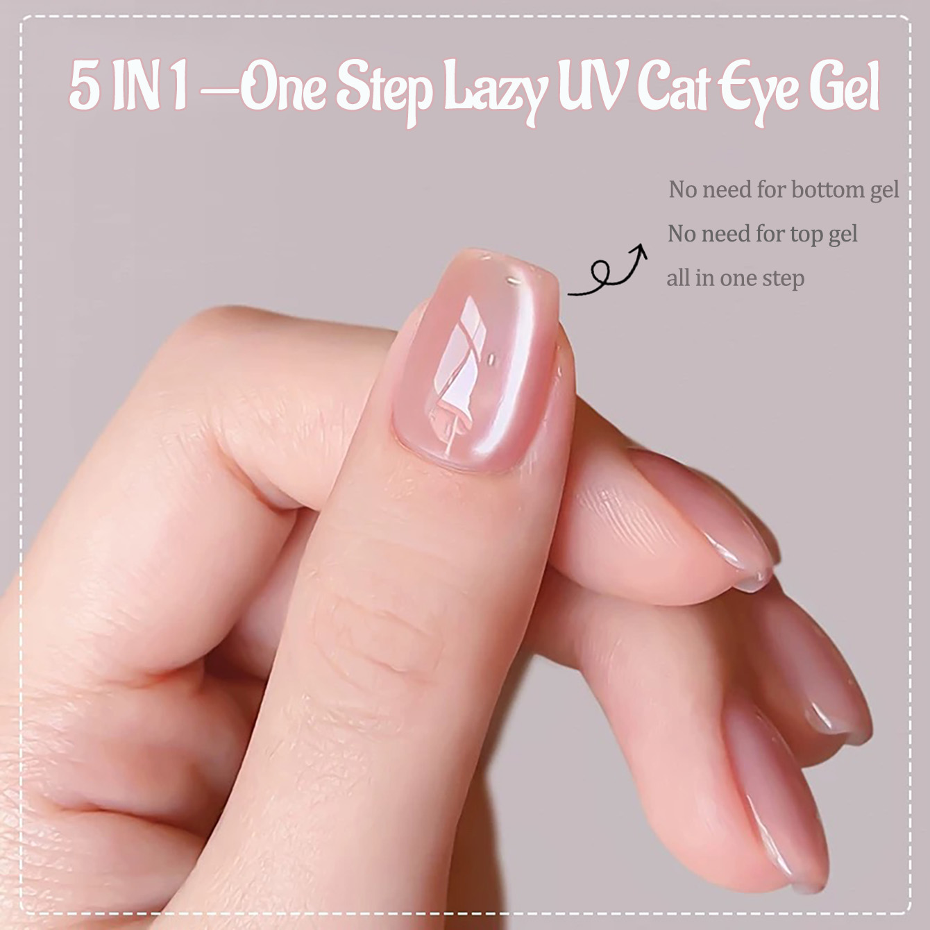 1 szt. PSK Ice Transparent Pin – Nail Art Cat Eye Pink recenzja i cena