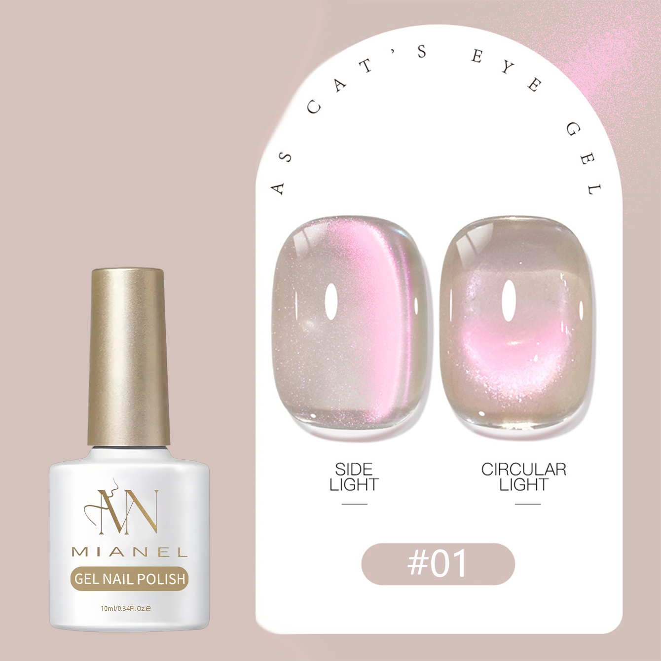 MIANEL Przezroczysty brzoskwin – Nail Art Cat Eye Pink recenzja i cena