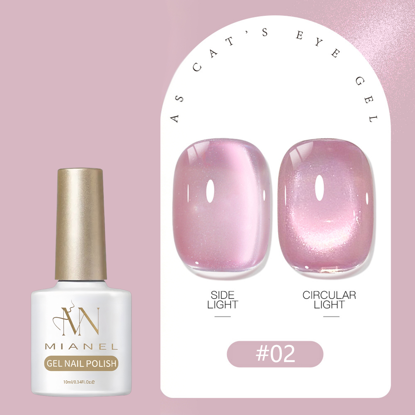 MIANEL Przezroczysty brzoskwin – Nail Art Cat Eye Pink recenzja i cena