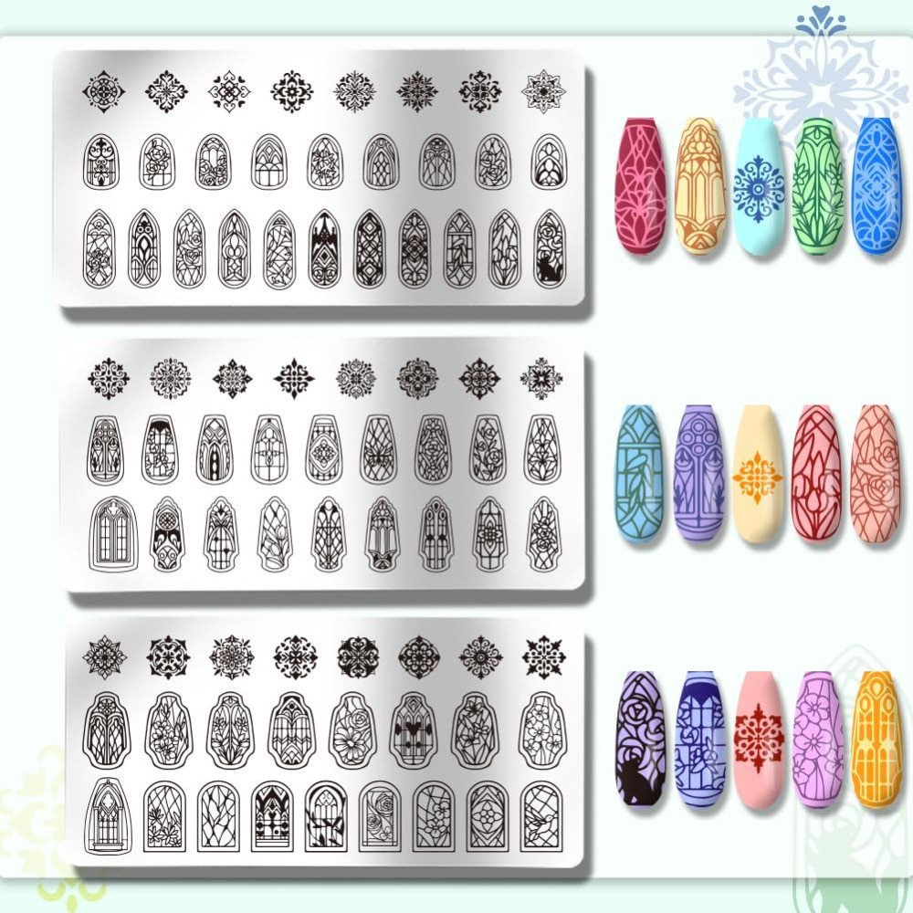 3 szt. Szablony do zdobienia p – Nail Stamping Plate recenzja i cena