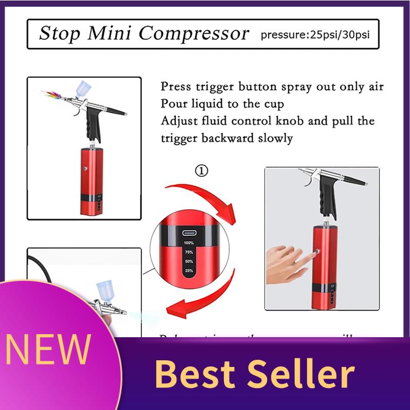 ABLU-bezprzewodowy zestaw aero – Nail Art Brush Set recenzja i cena
