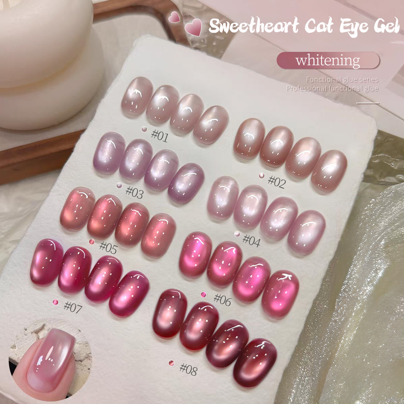 1 szt. TC 2026 Letnia Popularn – Nail Art Cat Eye Pink recenzja i cena