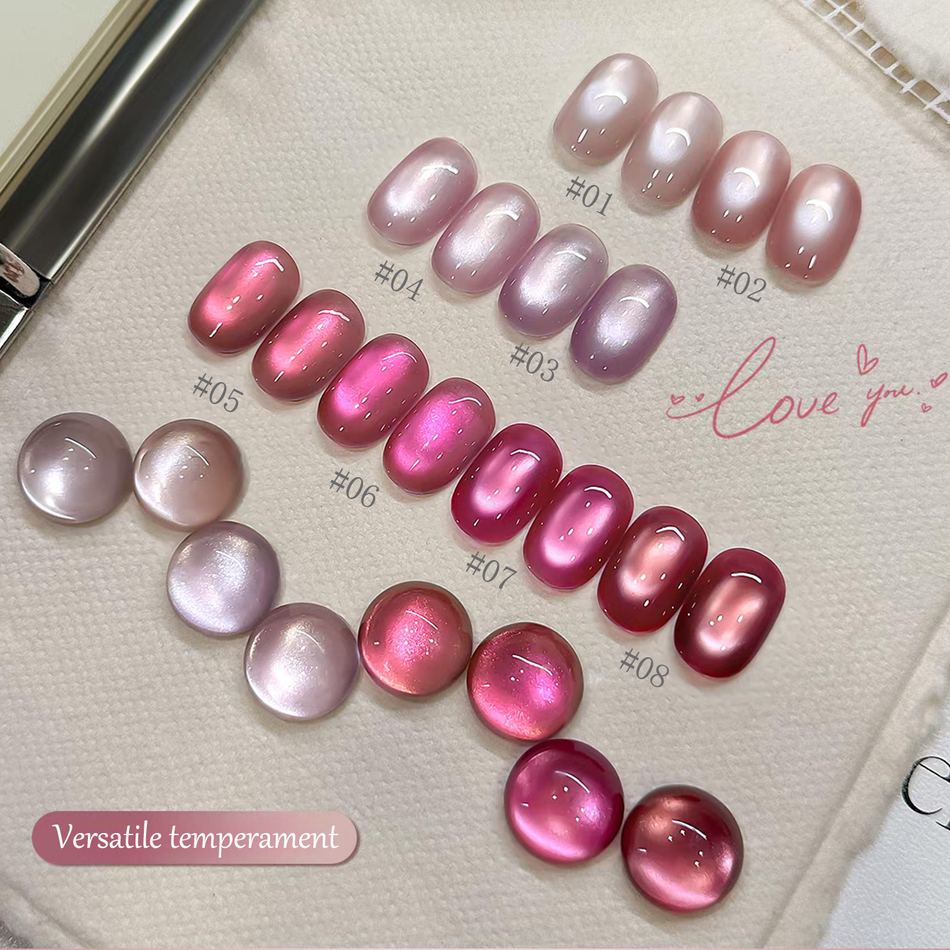 1 szt. TC 2026 Letnia Popularn – Nail Art Cat Eye Pink recenzja i cena