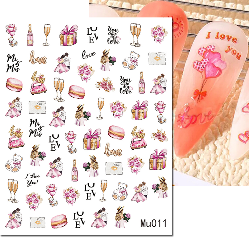 Naklejki 3D na paznokcie, wzor – Nail Art Valentines Day recenzja i cena