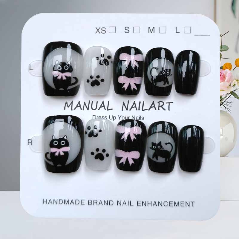 10 szt. Urocze, ręcznie robion – Nail Art Pink Cat Eye recenzja i cena