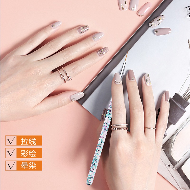 3 szt./zestaw Przezroczyste pę – Nail Art Brush Set recenzja i cena